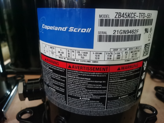 Купить 3 цвет черноты компрессора 12HP 121000BTU ZP143KCE-TFD рефрижерации Copeland участка online manufacture
