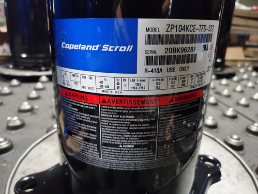 Низкий компрессор компрессора ZB21KQE-TFD-558 переченя Copeland температуры 3HP герметичный