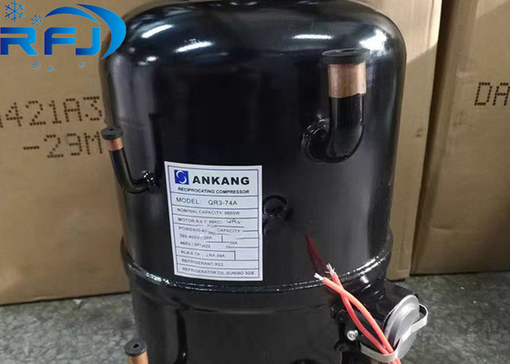 3.5 HP R404a QR3-74A Анкангский герметический поршневый холодильный компрессор для 220-380V 3PH 50Hz или 380-460V 60Hz Приложения