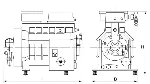 полу-герметичный компрессор копеланд двм, компрессор ДВМ Д2ДЛ-40С Копеланд